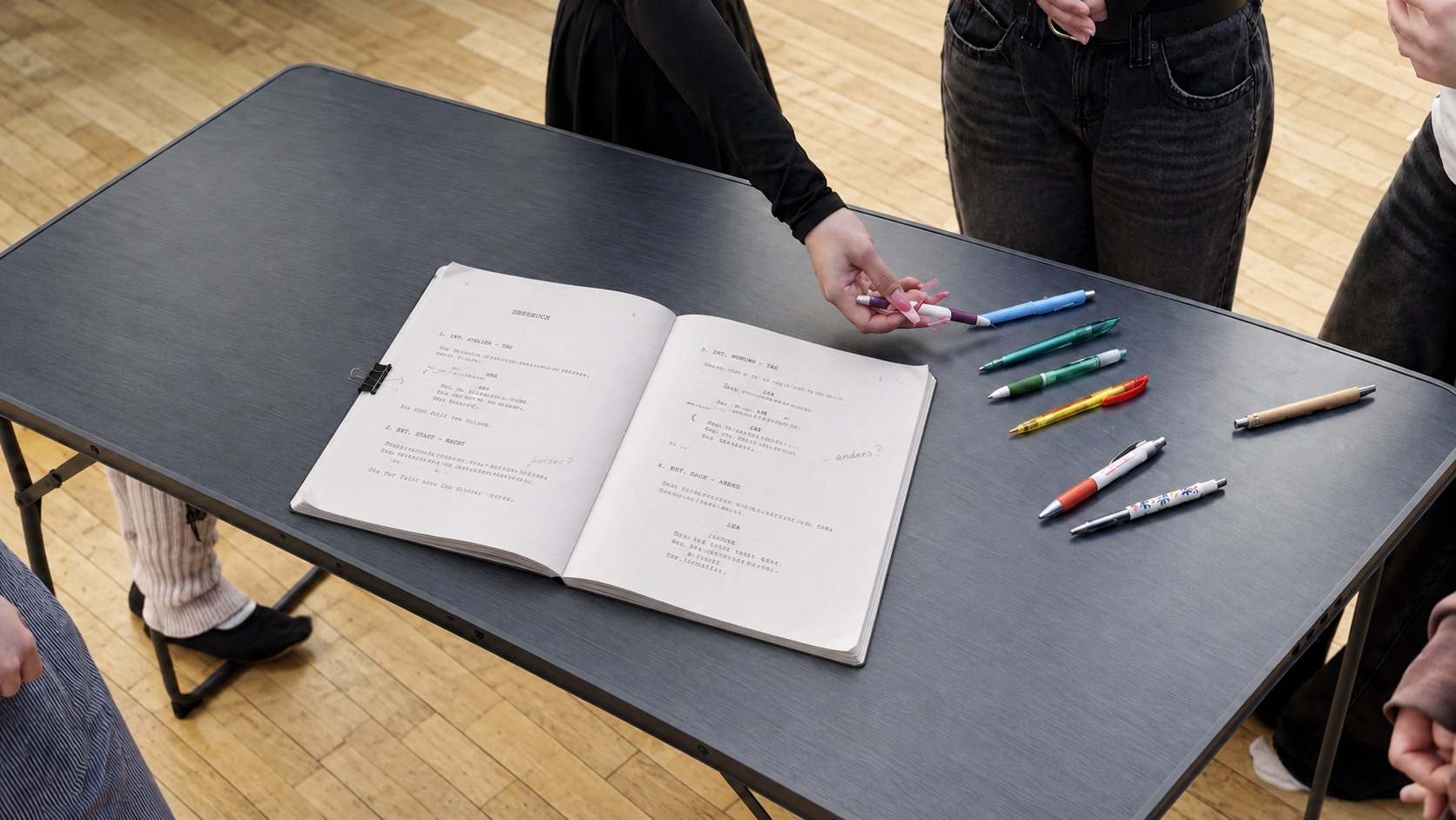 Drehbuch als Hintergrund der SSA-Schauspielkartei